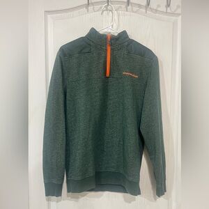 Vineyard Vines Men's Dark Green Zip-Up  Sweater Jacket